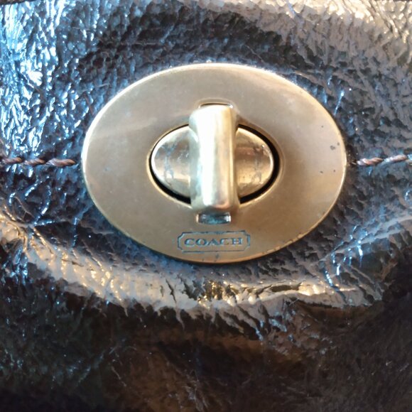 COACH brown leather shoulder bag 11009 - Picture 8 of 10